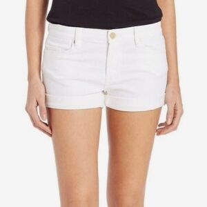 BLANKNYC ROLL OVER White Stretch Denim Shorts Size 28